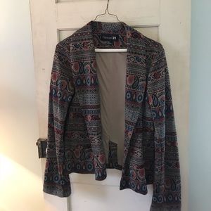 Vintage Print Forever 21 Light Jacket